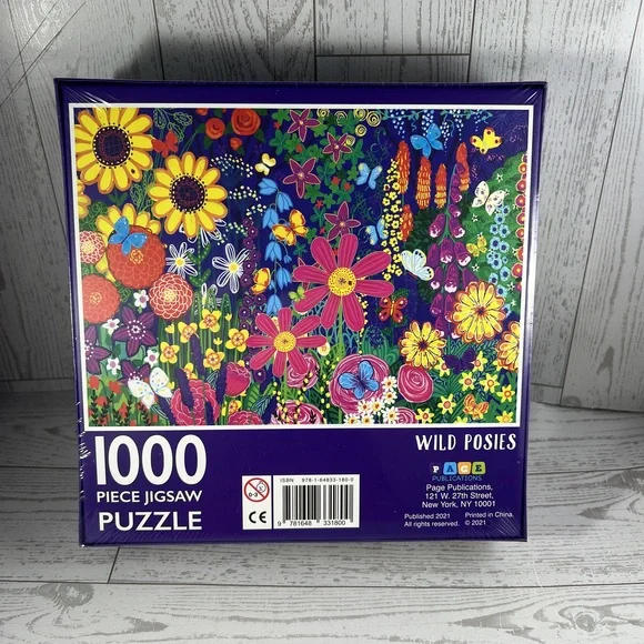 Jigsaw Puzzle 1000 Piece Wild Posies Summertime Floral Botanical from Page - Picture 4 of 8